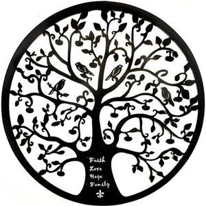 Metal Tree of Life, 24" Metal Wall Decor, Circle of Life, Metal Wall Art, Round